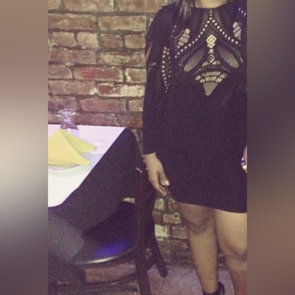 French Connection Black Lace Dress